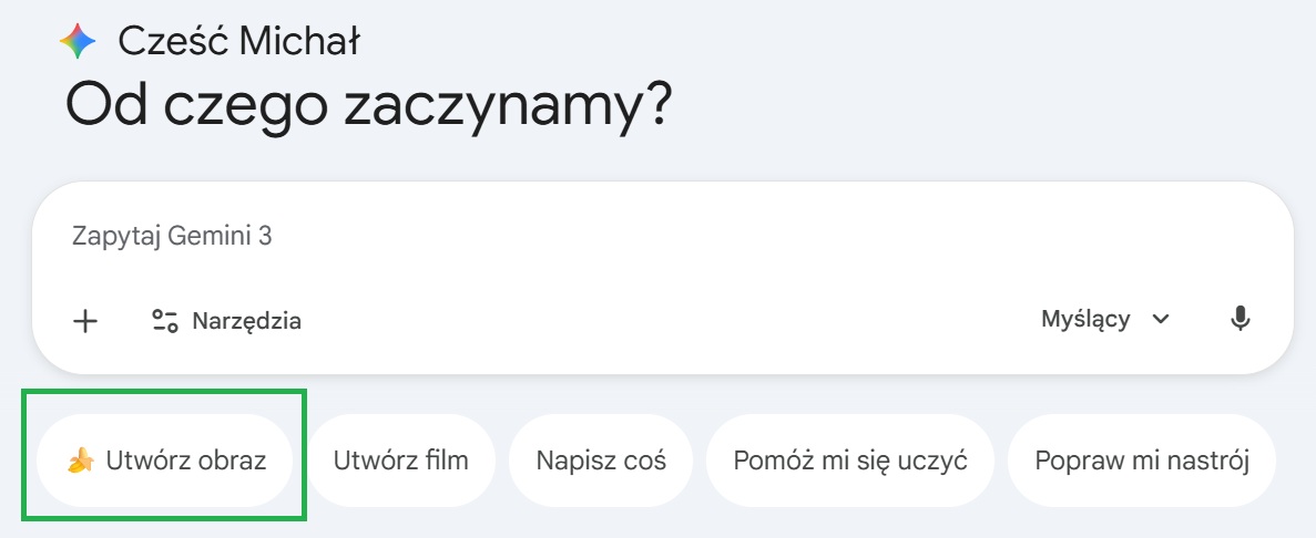 Tworzenie infografiki w Gemini