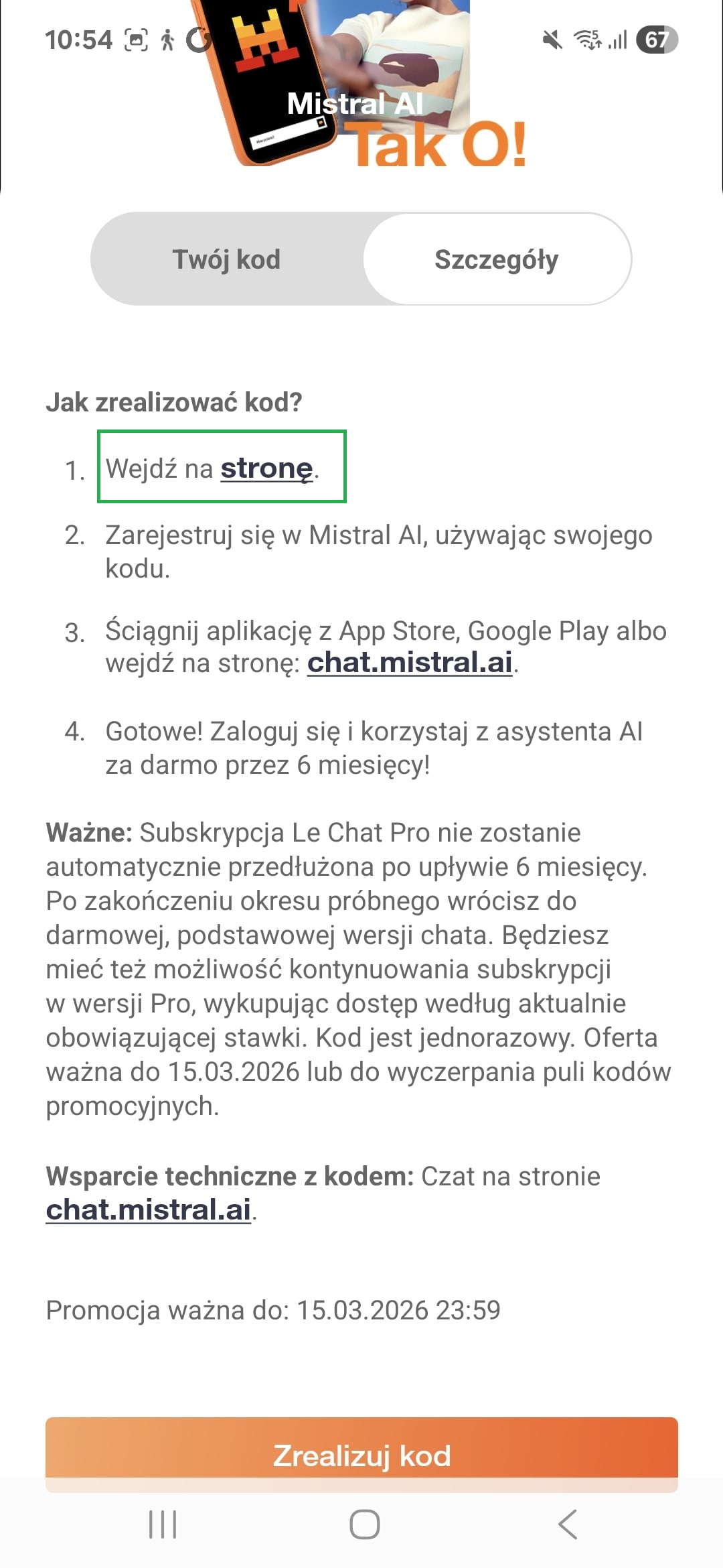 Le Chat Pro za darmo w Orange