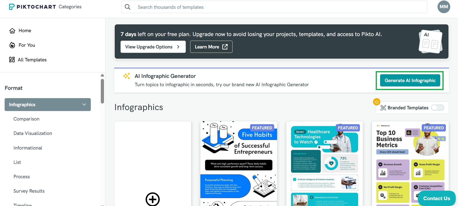 Jak wygenerować infografikę w Piktochart?
