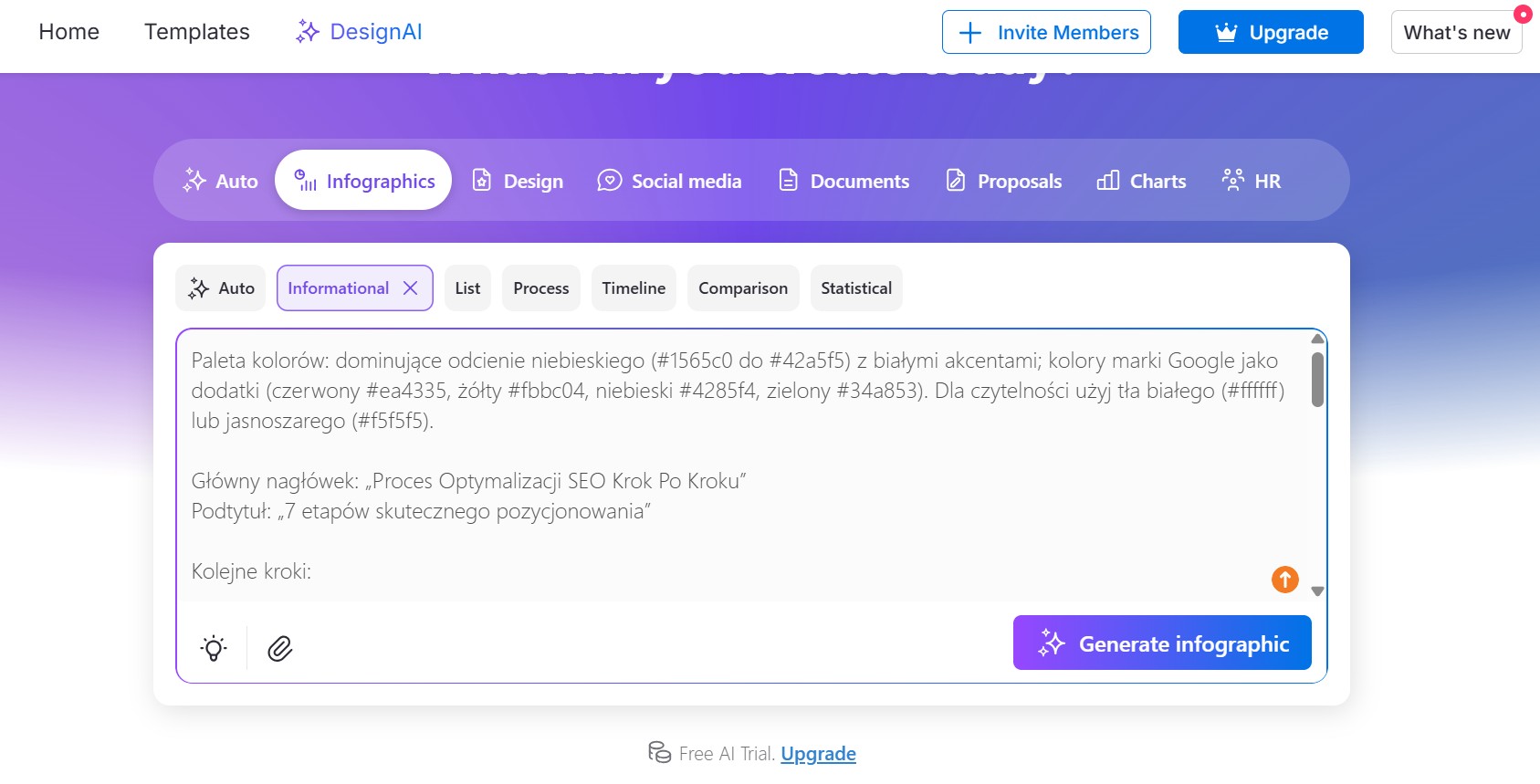 Jak wygenerować infografikę w Venngage?
