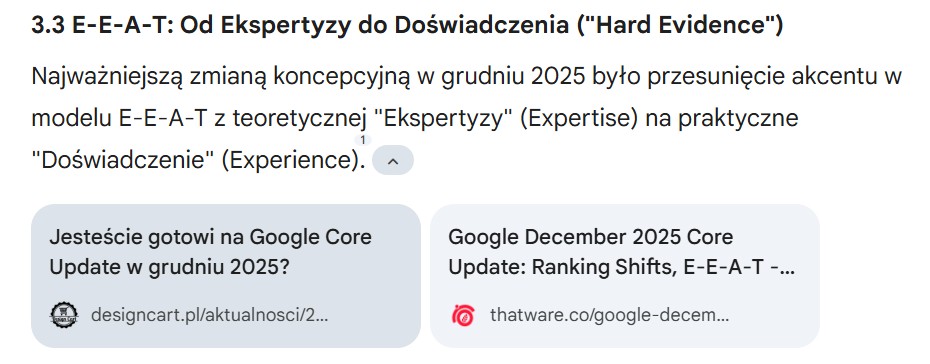AI Slop w Deep Research Gemini na temat Google Core Update 2025