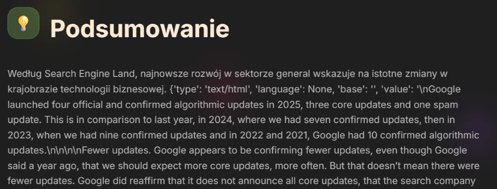 AI slop w podsumowaniach Core Updates