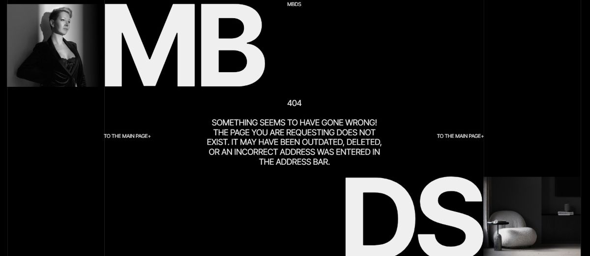 Przykład podstrony 404 - MBDS