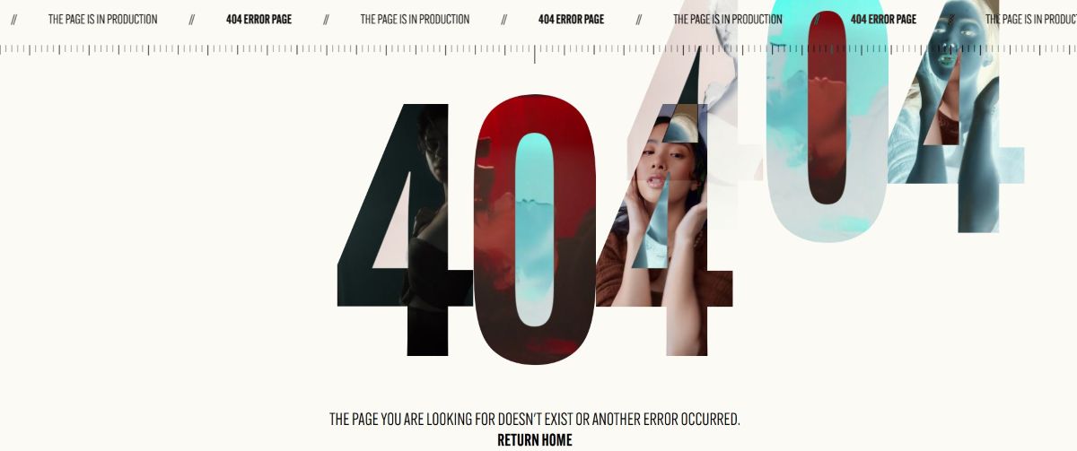 Przykład podstrony 404 - Nite Riot