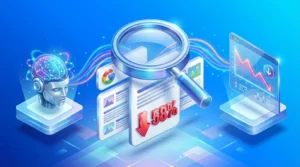 AI Overviews obniżają CTR w TOP1 o 58%