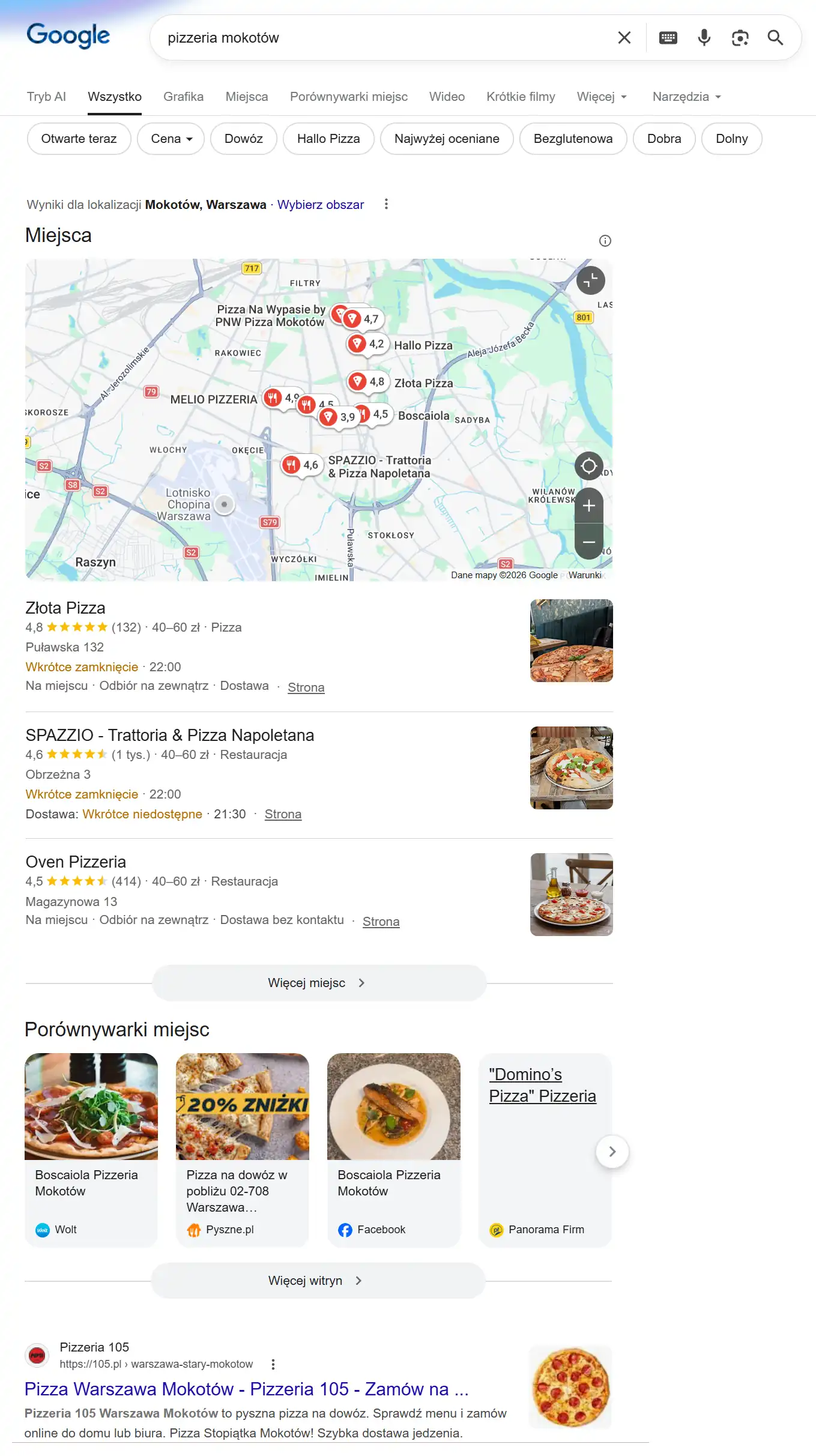 search intent - intencja lokalna