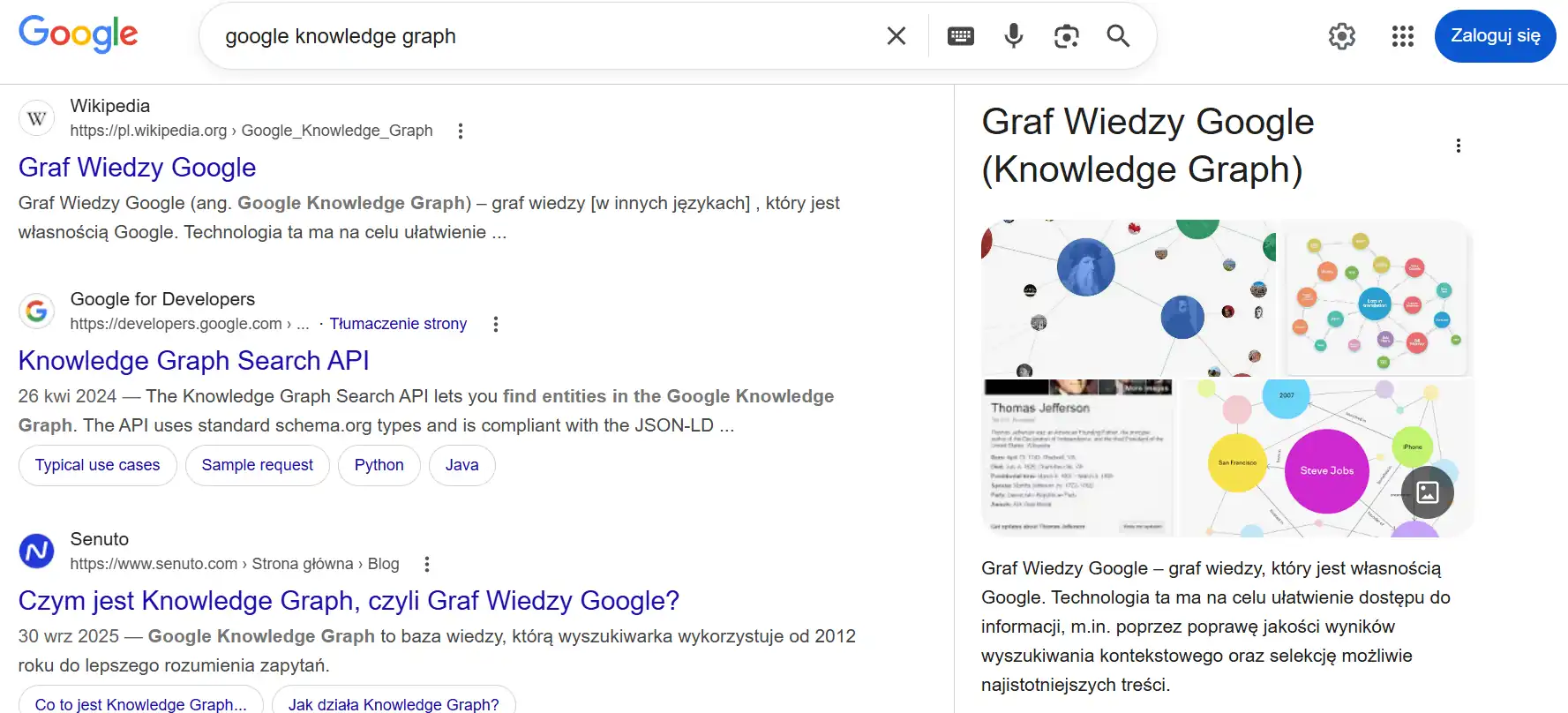 analiza serp - knowledge graph