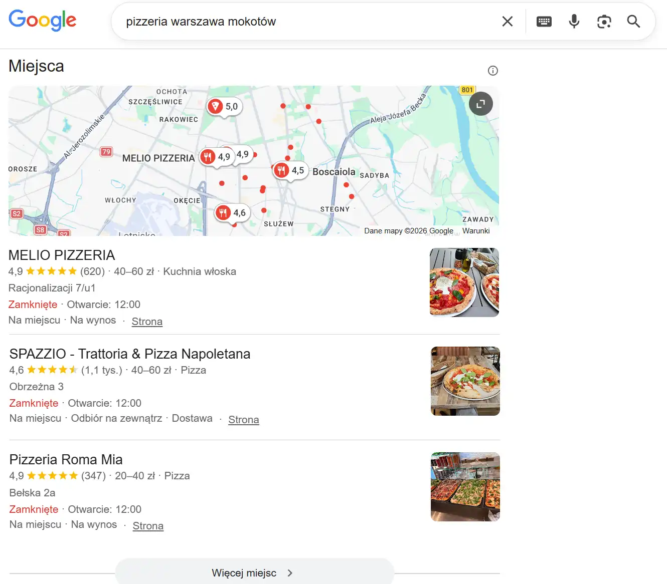 analiza serp - local pack